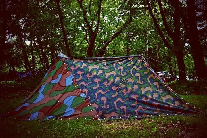 【軍幕屋】超希少★ノルウェー軍幕カモ★４枚組★ポールペグフルセット